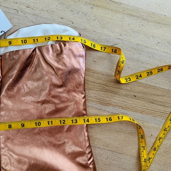 Zara bronze foil mini dress BLOGGERS FAVORITE!! NWT - Picture 13 of 14